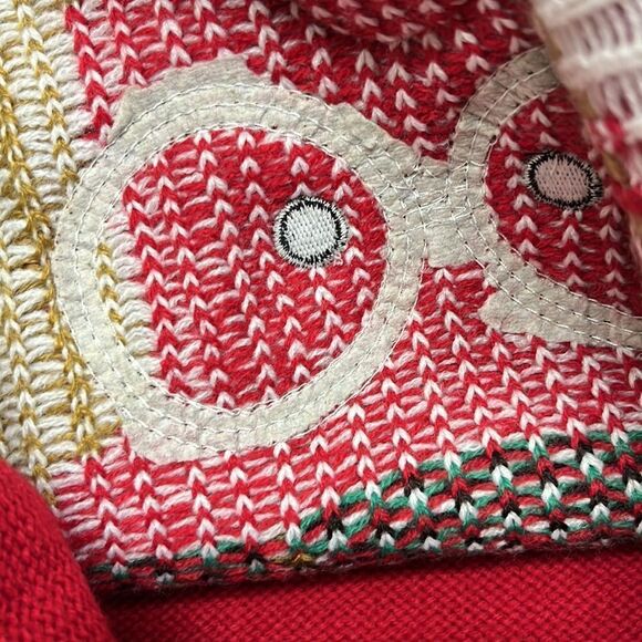 United States Sweater Red Christmas Crewneck Sweater with Reindeer & Bells-Small - Picture 13 of 16